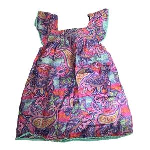 EUC OndadeMar Girls XS Colorful Paisley Coverup